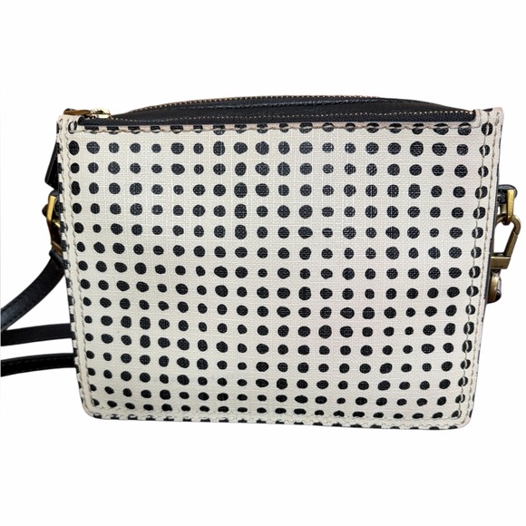 Fossil Black and White Woman’s Campbell Polka Dot Crossbody Bag - Picture 3 of 13